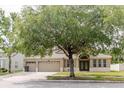 Beautiful home with a large tree in the front yard and a spacious three-car garage at 20316 Natures Corner Dr, Tampa, FL 33647