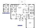 Detailed floor plan showcasing the layout of a home, including bedrooms, bathrooms, living areas, and garage at 4843 Laskey Ave, North Port, FL 34288