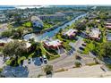 A high angle shot of the building features meticulous landscaping, and convenient parking spaces at 9409 Catalina Dr, Bradenton, FL 34210