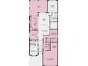 Detailed floor plan showcasing the layout of the home, including bedrooms, kitchen, and living spaces at 16404 Isola Pl, Bradenton, FL 34211