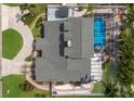 Birds eye view of property with an in-ground screened pool, and landscaped backyard at 1904 Nw 79Th St, Bradenton, FL 34209