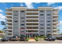Exterior shot of a riverfront condo building with direct parking access at 1400 1St W Ave # 203, Bradenton, FL 34205