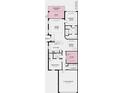 Detailed floor plan showcasing the layout of the home, including the living spaces, bedrooms, and garage at 3118 Torta Ct, Bradenton, FL 34211