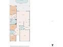 Open concept floor plan layout highlighting the primary bedroom, living room, dining area, kitchen, and garage at 12339 Glenridge Ln, Parrish, FL 34219