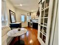 This kitchen features stainless steel appliances, and a marble top table at 210 N 17Th W St # 15, Bradenton, FL 34205