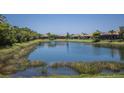Picturesque view of pond and surrounding homes in a lush community at 8191 Gabanna Dr, Sarasota, FL 34231