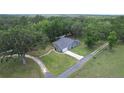 Spacious property featuring a well-maintained lawn, surrounded by mature trees, offering privacy at 3287 Rackley Rd, Brooksville, FL 34604