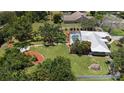 Private oasis with a screened pool, mature trees, and landscaped areas enhancing the natural beauty at 3764 Oak Grove Dr, Sarasota, FL 34243