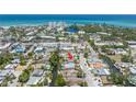 Aerial shot highlighting the property's proximity to the beach and local amenities at 310 Avenida Milano, Sarasota, FL 34242