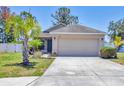 Inviting one-story home featuring a two-car garage, tidy landscaping, and a well-maintained driveway at 3429 97Th E Ln, Palmetto, FL 34221