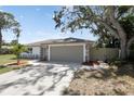 Charming single-story home featuring a spacious two-car garage, complemented by well-maintained landscaping at 6572 Mauna Loa Blvd, Sarasota, FL 34241
