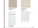 A design collection featuring Shaw carpet, Vancouver Sand tile, Shaker-Chatham White cabinets, and Pebble White quartz at 8592 Daybreak St, Sarasota, FL 34241