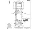 Detailed plot plan highlighting lot dimensions, drainage, easements, and the home's position at 8632 Snowfall St, Sarasota, FL 34241