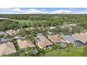 Aerial view of houses in a community with golf course and lush green trees at 7507 Ascot Ct, Bradenton, FL 34201