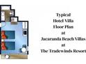 Hotel villa floor plan at Jacaranda Beach Villas at The Tradewinds Resort at 5500 Gulf Blvd # 6248, St Petersburg, FL 33706