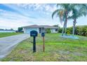 Beautiful single-story home featuring a well-manicured lawn and a spacious two-car garage at 408 Fletcher St, Port Charlotte, FL 33954