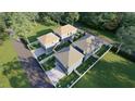 Aerial view of homes showcasing backyard layouts, fenced yards, and landscaping at 4759 11Th S Ave, St Petersburg, FL 33711