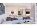 Contemporary living room and dining area featuring stylish furniture and elegant decor at 290 Cocoanut Ave # 8B, Sarasota, FL 34236