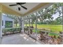 Inviting screened patio with views of lush greenery and golf course, perfect for relaxing and enjoying the outdoors at 7617 Whitebridge Gln, University Park, FL 34201