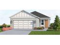 Charming home showcasing a two-car garage, well-maintained landscaping, and tasteful exterior lighting fixtures at 13136 Bayberry Way, Parrish, FL 34219