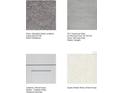 Samples of interior selections including carpet, tile, cabinets, and countertops for a cohesive design at 8588 Daybreak St, Sarasota, FL 34241