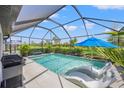Inviting screened pool area with lounge chairs and lush landscaping offers a relaxing outdoor retreat at 6563 Silverstar Dr, Sarasota, FL 34240