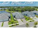 Gorgeous aerial view of home featuring professional landscaping and a spacious driveway in a well-kept neighborhood at 11685 Great Brook Ln, Parrish, FL 34219