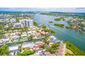 Stunning aerial view of waterfront homes, canals, and Tampa Bay's beautiful intercoastal waterway at 1240 Solitude Ln, Sarasota, FL 34242