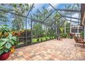 Expansive screened-in back porch providing ample space for outdoor relaxation and enjoyment of backyard views at 616 Dogwood Run, Bradenton, FL 34212