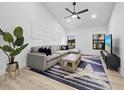 Bright living room with vaulted ceiling and modern decor at 2155 Harbourside Dr # 804, Longboat Key, FL 34228