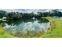 A tranquil pond with a fountain adds to the appeal of the Summer Lakes community at 4805 Rilma Ave # 106, Sarasota, FL 34234