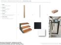 A showcase of stair railing design elements, including newels, spindles, handrails, treads and stain and paint at 12936 Morning Mist Pl, Venice, FL 34293