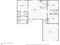 Detailed floor plan showcasing the layout of the home, including bedrooms, kitchen, and living areas at 5386 Easter Ter, North Port, FL 34286