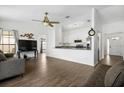 Open floor plan featuring a spacious living room with modern kitchen at 4214 38Th W St, Bradenton, FL 34205