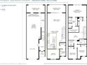 Floor plan showcases the layout of the home, including the kitchen, office, bedrooms, and garage at 9992 Key Haven Rd, Seminole, FL 33777