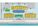 Siesta Key Condominium map showcasing building and unit locations with pool and beach access at 915 Beach Rd # 321, Sarasota, FL 34242