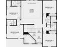Upstairs floorplan featuring five bedrooms, 3 baths, and a large game room at 16415 Star Grass Cir, Bradenton, FL 34211