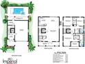 Floor plan of a three-story house with pool and lanai at 207 Shreve St, Punta Gorda, FL 33950