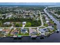 Wide aerial showcasing waterfront homes and lush greenery at 4115 Rock Creek Dr, Port Charlotte, FL 33948