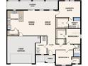 One-story home floor plan featuring 3 bedrooms, 2 baths, 2-bay garage, and covered patio at 13395 High Springs Ave, Port Charlotte, FL 33981
