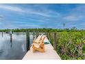Relaxing dockside chairs overlooking the peaceful waterway at 5480 Sea Edge Dr, Punta Gorda, FL 33950