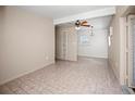 Simple dining area with tile floors and ceiling fan at 3372 Lucerne Ter, Port Charlotte, FL 33952
