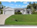 Modern two-car garage home with beautifully landscaped yard at 8450 Malcolm Ave, North Port, FL 34287