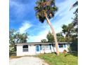 Front view of a house with palm trees and a grassy lawn at 8362 Osprey Rd, Englewood, FL 34224