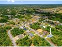 An aerial view of a residential community showcasing the layout of homes and lush surroundings at 3883 Dominic St, North Port, FL 34288