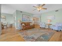 Spacious living room with hardwood floors and comfortable seating at 268 Lewis Cir # 132, Punta Gorda, FL 33950