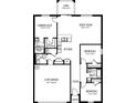 Two bedroom, two bath floor plan with open living space and two car garage at 12506 Gallagher Blvd, Port Charlotte, FL 33981