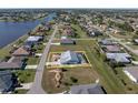 Bird's eye view of home with pool and surrounding landscape at 25380 Vantage Ln, Punta Gorda, FL 33983