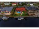 Property's waterfront location with boat and canal views at 3819 Turtle Dove Blvd, Punta Gorda, FL 33950