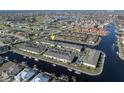 Aerial view of waterfront condo community highlighting building location at 4000 Bal Harbor Blvd # 126, Punta Gorda, FL 33950